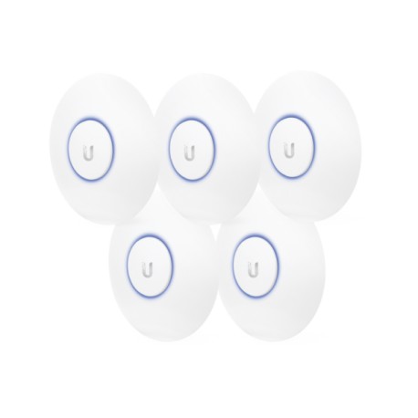 UAP-AC-LITE-5 Paquete de 5 Access Point UniFi UBIQUITI NETWORKS, doble banda 802.11ac, MIMO 2X2, soporta 100 clientes, hasta 86